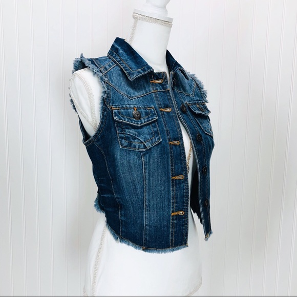 Hwy Jeans Brand Women’s Size S Blue Denim Vest - Picture 2 of 8